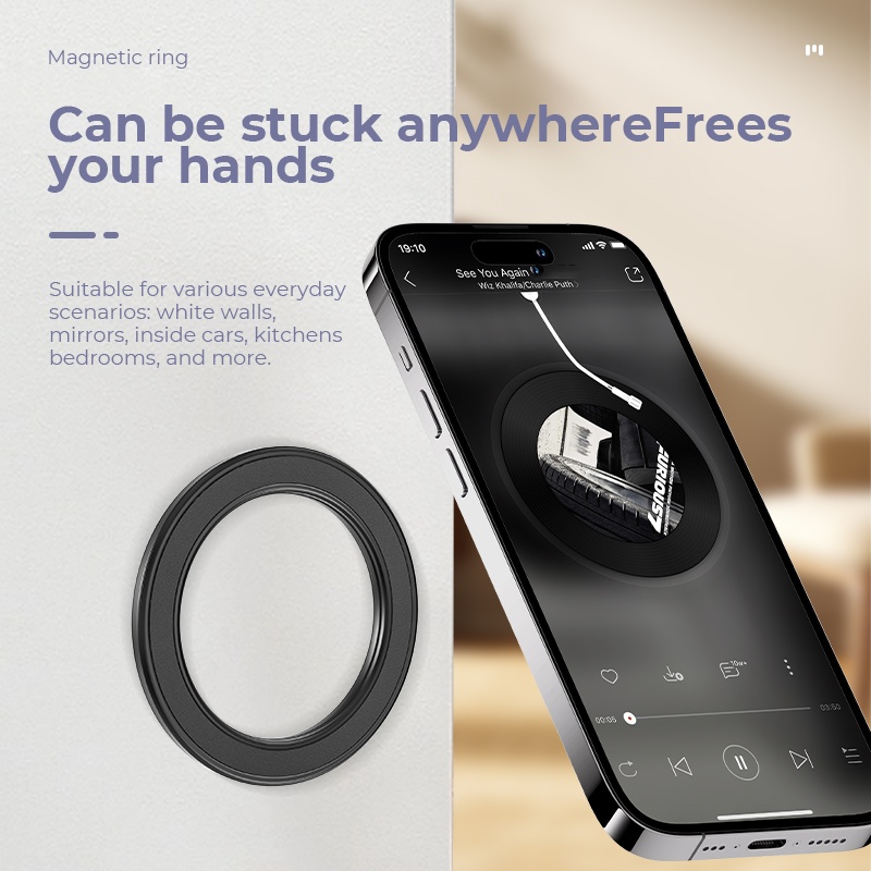 Phone Accessories Holder Car - Voor Magsafe Sterke magnetische ring Telefoonhouder