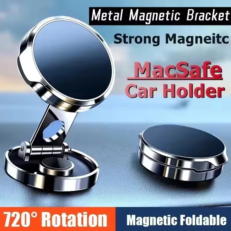 Phone Accessories And Gadget - Ronde opvouwbare magnetische autohouder, 360 graden