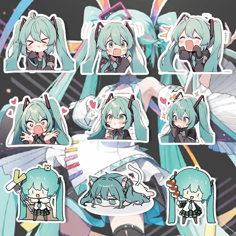 Phone Accessories Under 50 - 10-50-100PCS Kawaii HatsuneMiku Stickers Cartoon Waterdichte