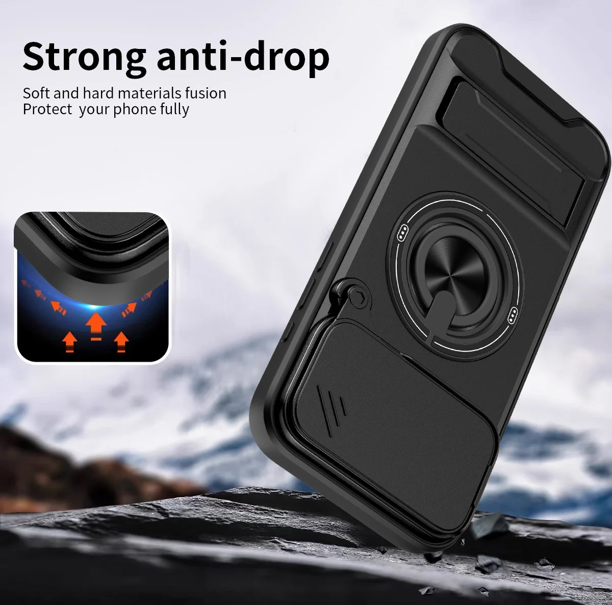 Magnetische telefoonhoes voor  - Phone Kickstand Ring recensie en prijs