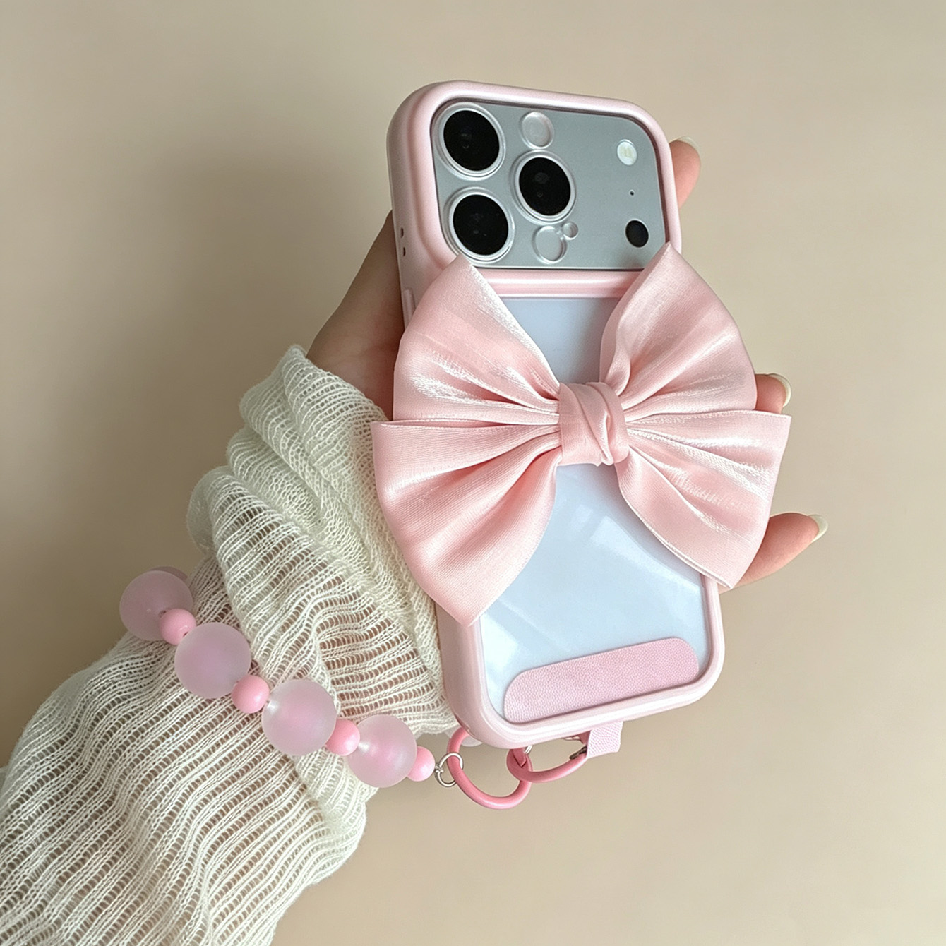 Roze telefoonhoesje met strik, - Phone Accessories Crochet recensie en prijs
